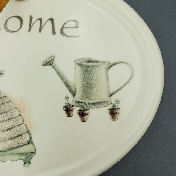 Pfaltzgraff Naturewood Wall Plaque Welcome Sign Gardening Wall Decor - Picture 5 of 6